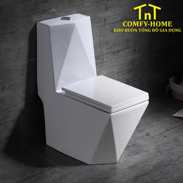 Bồn Cầu Một Khối Luxury 850 – Thiết Kế Thân Dài Hiện Đại & Hệ Thống Xả Xoáy Siêu Mạnh