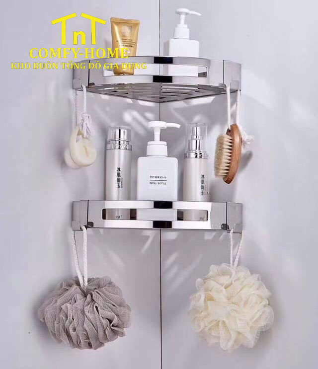 Kệ Góc Nhà Tắm 2 Tầng Inox Mạ Chrome Cao Cấp – Comfy-Home