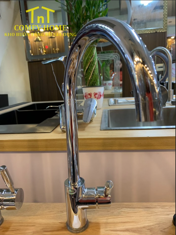 Vòi Rửa Chén Inox Cao Cổ Hiện Đại – Bền Bỉ, Sang Trọng, Dễ Sử Dụng