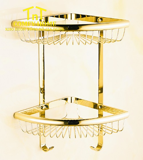 Kệ Góc Nhà Tắm 2 Tầng Inox Mạ Vàng Gold Cao Cấp – Comfy-Home