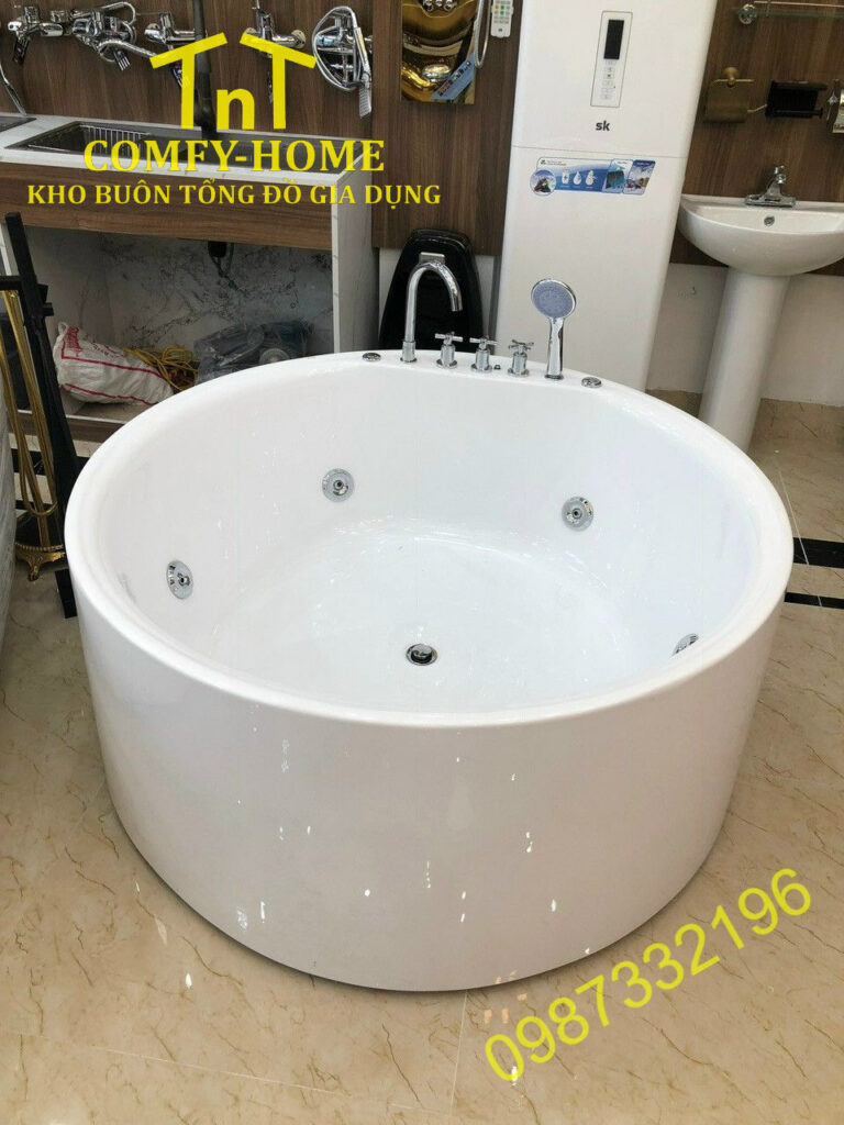 Bồn Tắm Tròn Massage Jacuzzi Cao Cấp – Thiết Kế Hiện Đại, Thư Giãn Chuyên Sâu