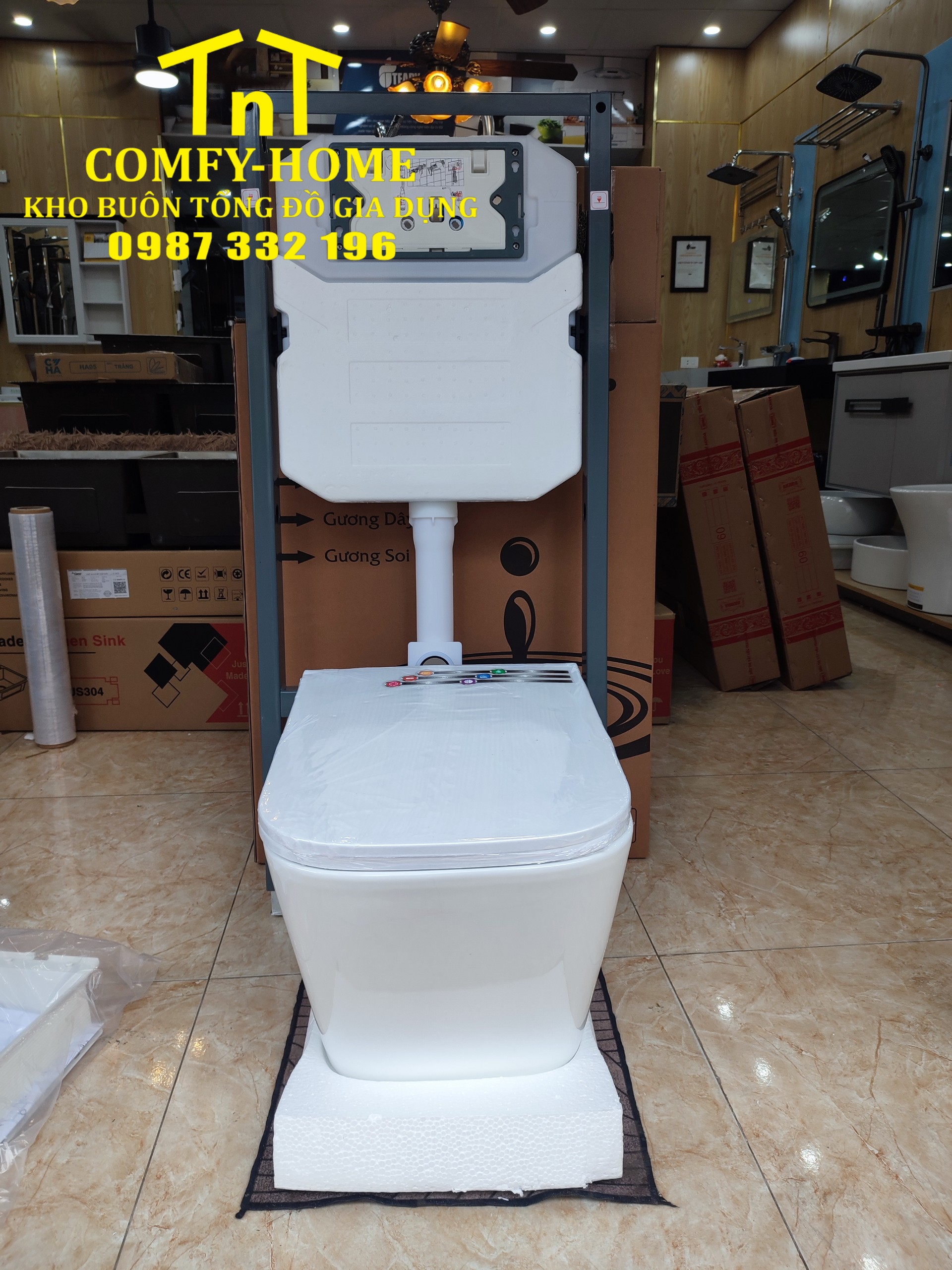 Bồn cầu treo tường kèm két âm tường - Image 2