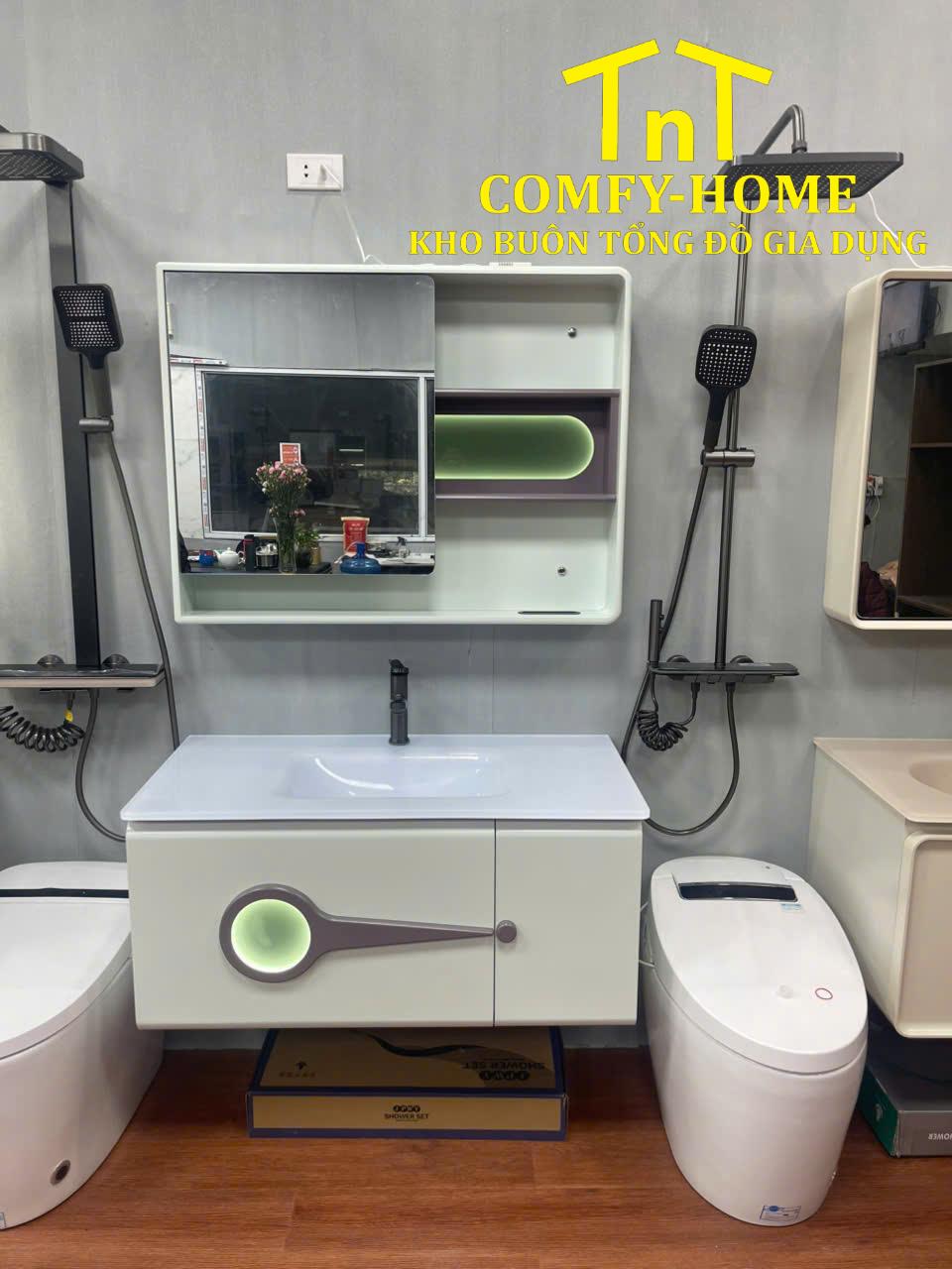 Bộ tủ chậu phòng tắm hiện đại - Mã 617
